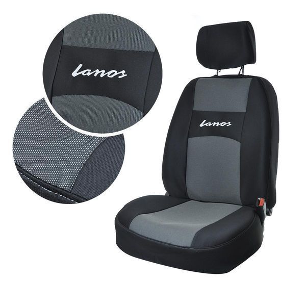 Чехлы для сидений модельные Daewoo Lanos Sens комплект Черно - серые 4994 фото