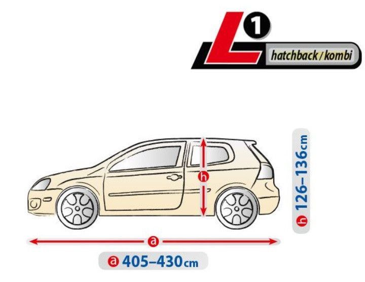 Тент автомобильный для Хечбека / Универсала Kegel-Blazusiak L1 430x136 см Optimal Garage (5-4315-241-2092) 61078 фото