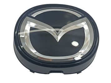 Емблема решітки Mazda 6 (2020-2024р) чорна+хром 196х160 мм під склом (з отвором для камери) 95876 фото