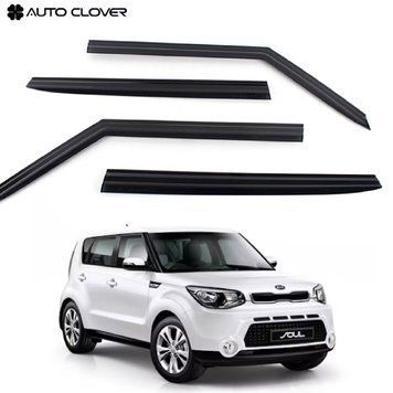 Дефлекторы окон ветровики для Kia Soul 2008-2014 4 шт (Auto Clover) 89872 фото