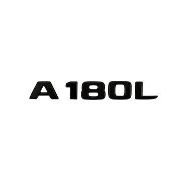 Емблема напис A180L для Mercedes-Benz A-Class чорна глянцева 175х23 мм пластик (на скотчі) 94715 фото