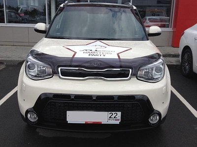 Дефлектор капоту мухобійка для Kia Soul 2014- 840 фото