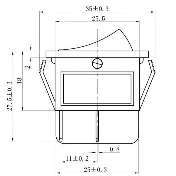 Кнопка Переключатель клавишный 12V (On/Off) 4 Контакта Синия №140 66011 фото