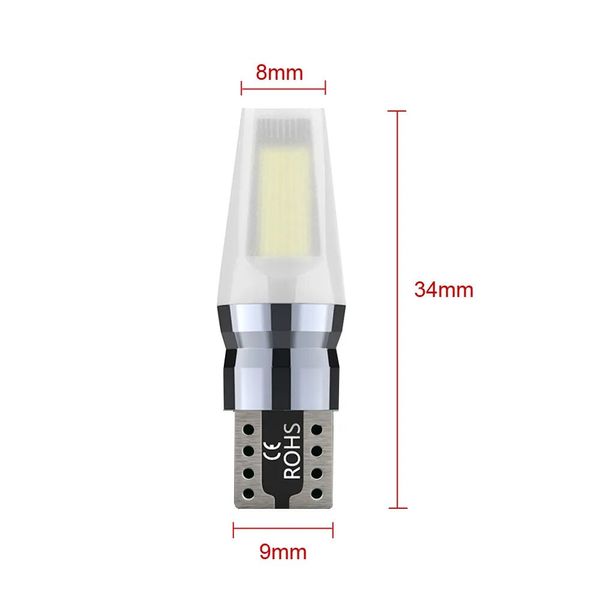 Автолампа светодиодная LED 12/24V T10 COB 24 Чип (Матовый Алюминий) Белый Свет 1 шт 63482 фото