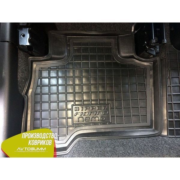 Автомобільні килимки в салон Fiat Qubo/Fiorino 08-/Citroen Nemo 07-/Peugeot Bipper 08- (Avto-Gumm) 28235 фото