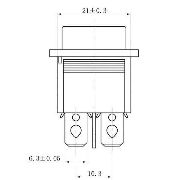 Кнопка Перемикач клавішний 12V (On/Off) 4 Контакт Синій №140 66011 фото