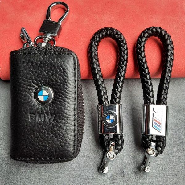 Автонабір №3 BMW / Брелок та чохол для автоключів з логотипом / тиснена шкіра 5 фото
