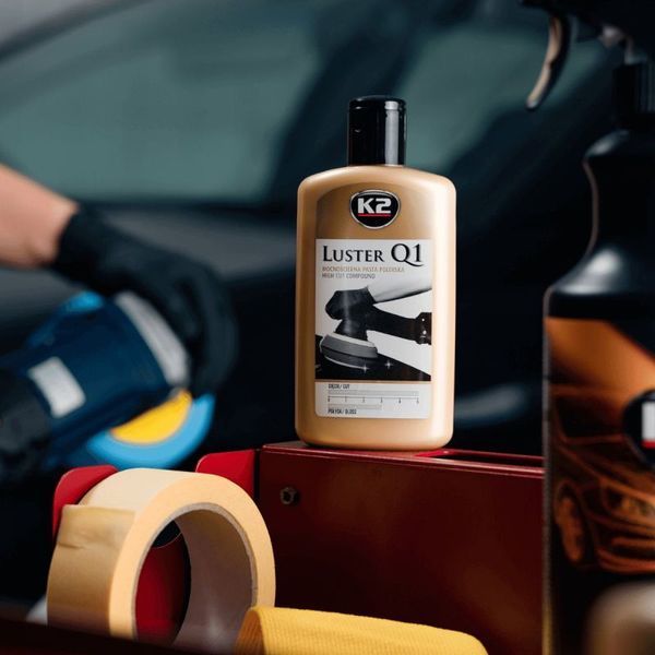 Полироль кузова паста для механической полировки K2 Luster Q1 High Cut L1200N 250g Белая 95051 фото