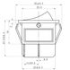 Кнопка Перемикач клавішний 12V (On/Off) 4 Контакт Синій №140 66011 фото 4