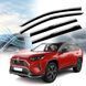 Дефлектори вікон вітровики Benke для Toyota Rav 4 2018- Антихром (Тенмний Молдинг Нержавіюча сталь 3D) 66259 фото 7