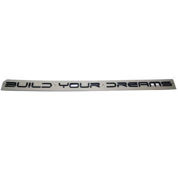 Эмблема надпись Build Your Dreams для BYD черная глянцевая 630 мм пластик (на скотче) 96253 фото