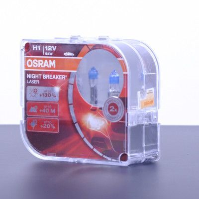 Автолампа галогенна Osram Night Breaker +130% 12V H1 55W 2 шт (64150 NBL +130) 54961 фото