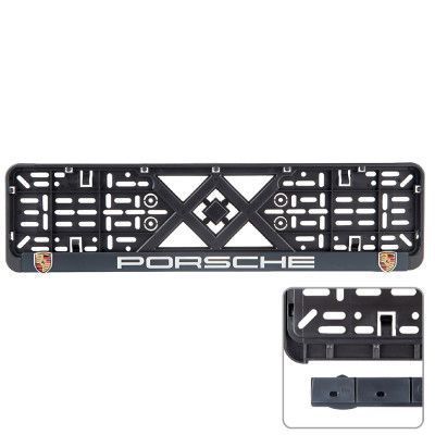 Рамка номера Porsche клямка 3D напис Хромований / Поліпропілен гнучкий морозостійкий 91347 фото