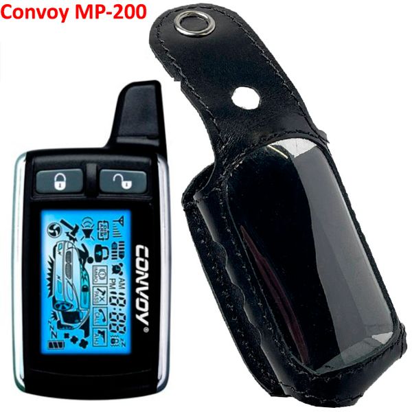 Чехол на пульт сигнализации Convoy MP-200 LCD 2-Way кожаный Черный 59975 фото