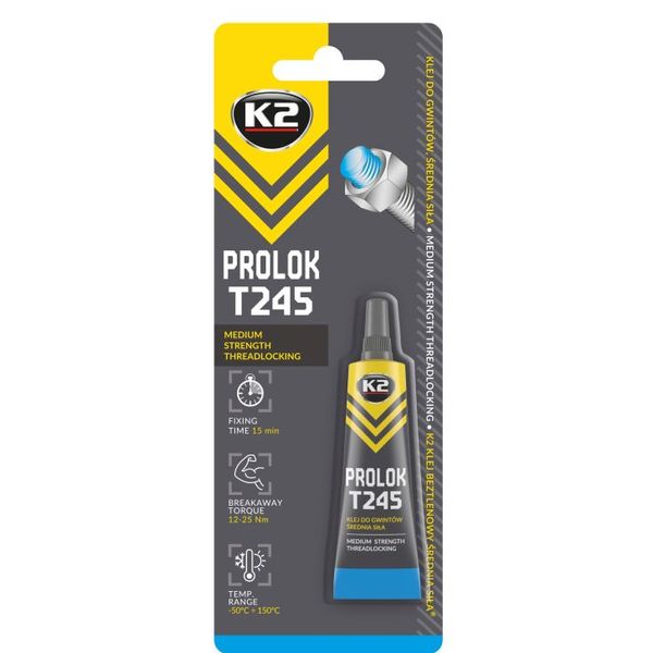 Фіксатор Різьби K2 PROLOK MEDIUM 6 мл Синій 1 шт 67655 фото