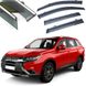 Дефлектори вікон вітровики Benke для Mitsubishi Outlander 2012-2020 Хром Молдинг Із Нержавіючої Сталі 3D (BMTOT1323-W/S) 61086 фото 1