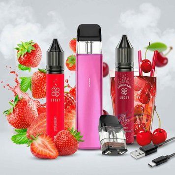 Набір XROS 5 mini та 2 Рідини Lucky Strawberry Cherry (Дамський) 100558 фото