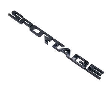 Эмблема надпись SPORTAGE для KIA черная глянцевая 268х22 мм пластик (на скотче) 95737 фото
