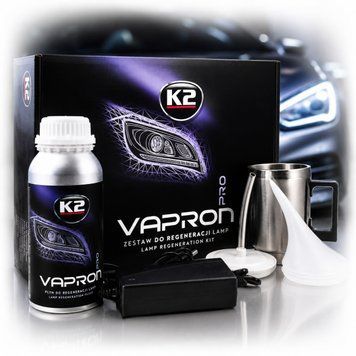 Набір для парової регенерації фар K2 VAPRON pro lamp regeneration kit 600 мл (D7900) 102716 фото