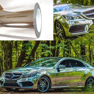 Автомобільна Вінілова Плівка Mirror Silver 1.52 Метра х 1 Метр 160 мікрон (CL-SCM-09P) 86508 фото