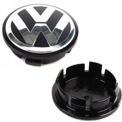 Колпачки заглушки на литые диски Volkswagen 65 / 57 мм Черные 1 шт 36267 фото