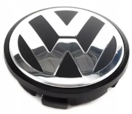 Колпачки заглушки на литые диски Volkswagen 65 / 57 мм Черные 1 шт 36267 фото