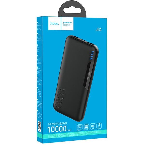 Портативний Акумулятор Power Bank Hoco J82 Easylink 10000 mAh Чорний 44609 фото