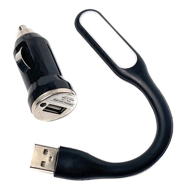 Гибкая LED лампа USB для ноутбука повербанка с автозарядкой (IDC-008) 63322 фото