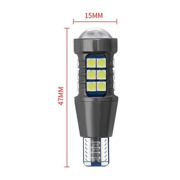 Автолампа светодиодная LED 12V T15 W16W 1400Lm Линза Белый Свет 1 шт 63487 фото