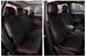 Накидки на передние сидения Алькантара Napoli Premium Черные Красный кант 2 шт 32545 фото 5