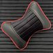 Накидки на передние сидения Алькантара Napoli Premium Черные Красный кант 2 шт 32545 фото 10