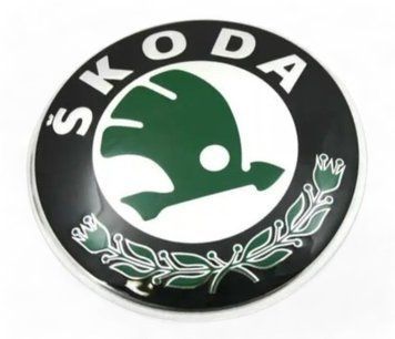 Емблема Skoda D80 мм на скотчі МАЛА (пр-во Польща) ПХ 172.53 88467 фото