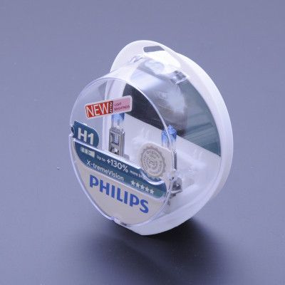 Автолампа галогенная Philips X-treme Vision +130% H1 12V 55W 2 шт (12258XV+S2) 56591 фото