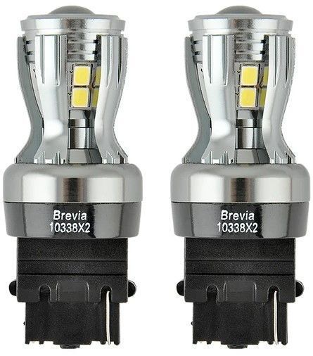 LED автолампа Brevia PowerPro 12/24V P27W 350Lm 14x2835SMD 6000K CANbus W2,5x16d 2 шт (10338X2) 10338X2 фото
