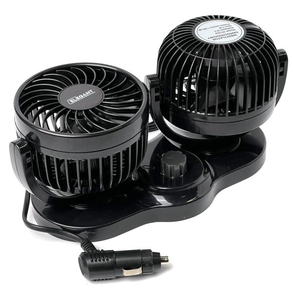 Автомобільний вентилятор Elegant 12V на підставці два режими 10 см (EL101 545) 51004 фото