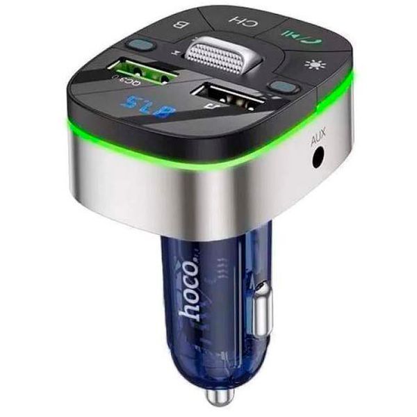 Автомобільний FM модулятор (трансмітер) Hoco E71 Crystal 18 W 2 USB (391840013) 66270 фото
