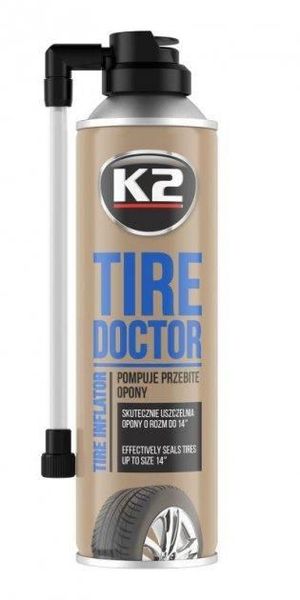 Герметик вулканизатор шин K2 TIRE DOCTOR 400 мл (B310) 24666 фото