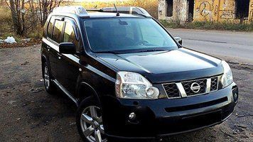 Дефлектор капота мухобойка Nissan X-Trail (T31) 2007-2014 2601 фото