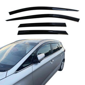 Дефлекторы окон ветровики для KIa Carens 2013- 4 шт (Auto Clover) 89999 фото