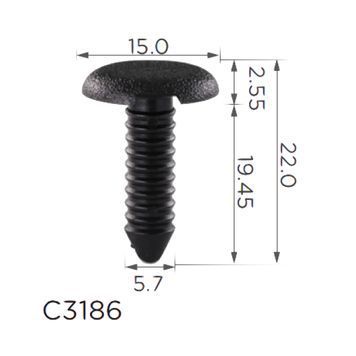 Клипса крепления обшивки салона VW SEAT SKODA AUDI (6Q0867333 6Q0-867-333 10099) (C3186) 73322 фото