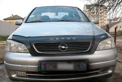 Дефлектор капоту мухобійка для Opel Astra G 1998-2012 15 фото