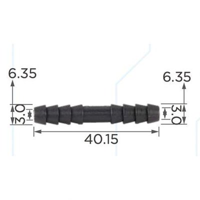 З’єднувач для трубок d6.3мм OEM 22020 (C401) 67616 фото