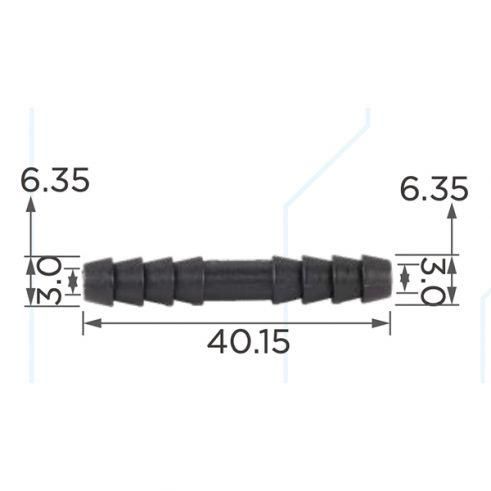 Соединитель для трубок d6.3мм OEM 22020 (C401) 67616 фото