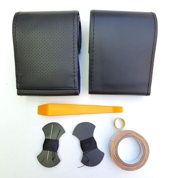 Чехол оплетка на руль D 37-39mm PU Кожа (1 шов) 11 фото