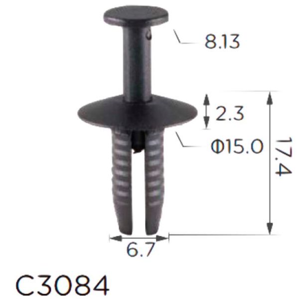 Клипса крипления Нажимная Распорная BMW VW AUDI SEAT SKODA MERCEDES (51111908077 N90359101 11602) C3084 67590 фото