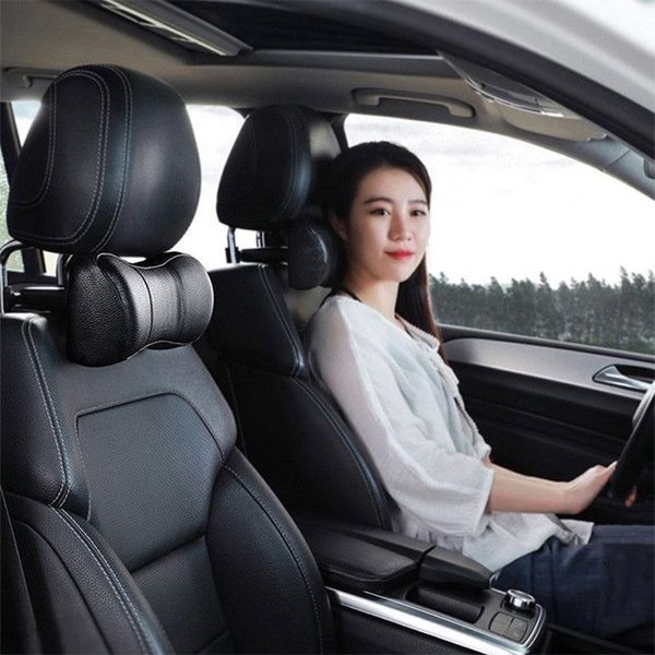 Подушка на підголовник Baseus First Class Car Headrest / Пінополіуретан екокожа / Чорна 1 шт (CRTZ01-01) 59166 фото