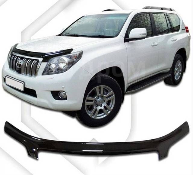 Дефлектор капота мухобойка для Toyota Land Cruiser Prado 150 2009-2013 (PZ451J0531ZA) 7502 фото