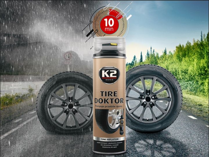 Герметик вулканизатор шин K2 TIRE DOCTOR 400 мл (B310) 24666 фото