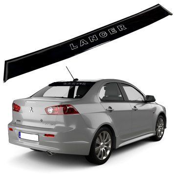 Cпойлер заднього скла козирок для Mitsubishi Lancer X 2007-2015 Прилягає до скла 3М скотч Voron Glass 67303 фото
