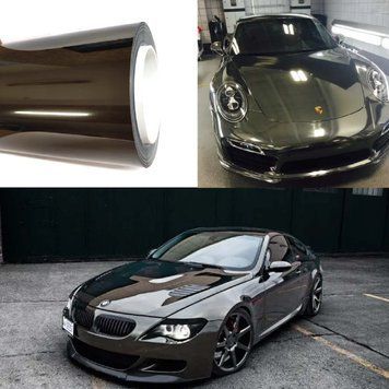 Автомобільна вінілова плівка ПВХ Chrome Mirror Black Суперглянець 1.52 Метра х 1 Метр 160 мікрон (CL-SCM-01P) 86510 фото